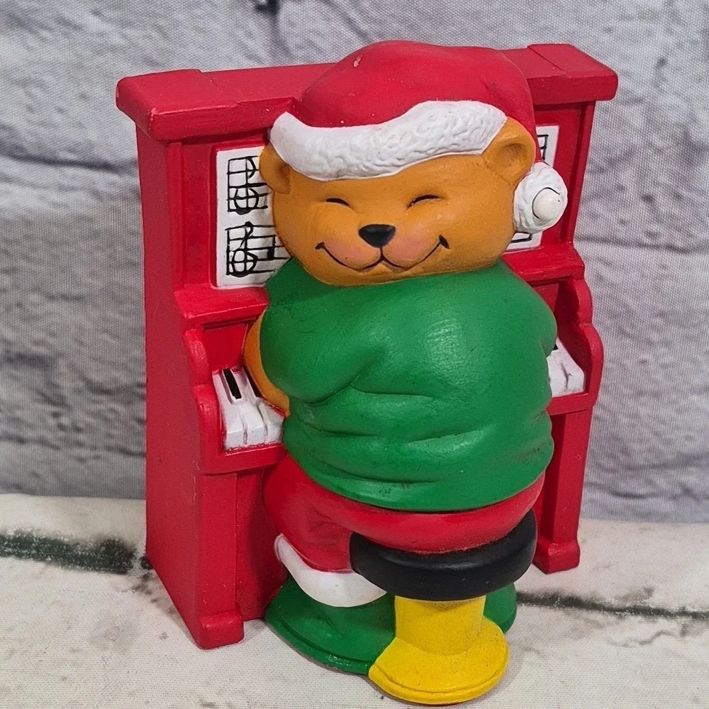 Vintage Avon‎ Play It Again Mr Keys Musical Bear Piano Christmas Tested Works